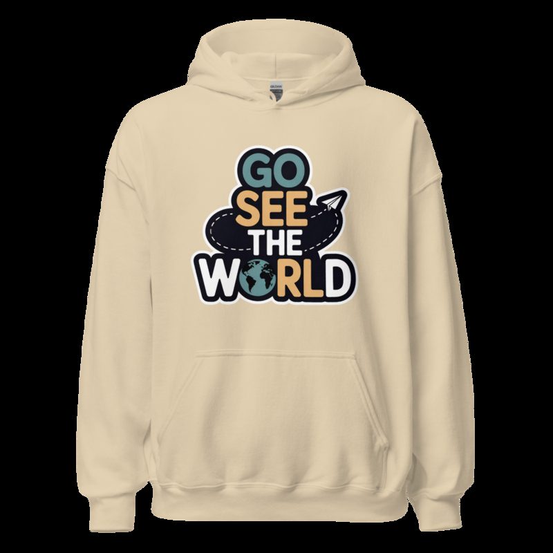 Geographical Effect Go See The World Hoodie Sand