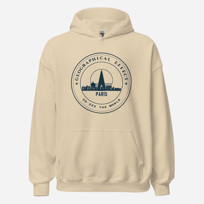 Geographical Effect Paris Crest Hoodie Sand