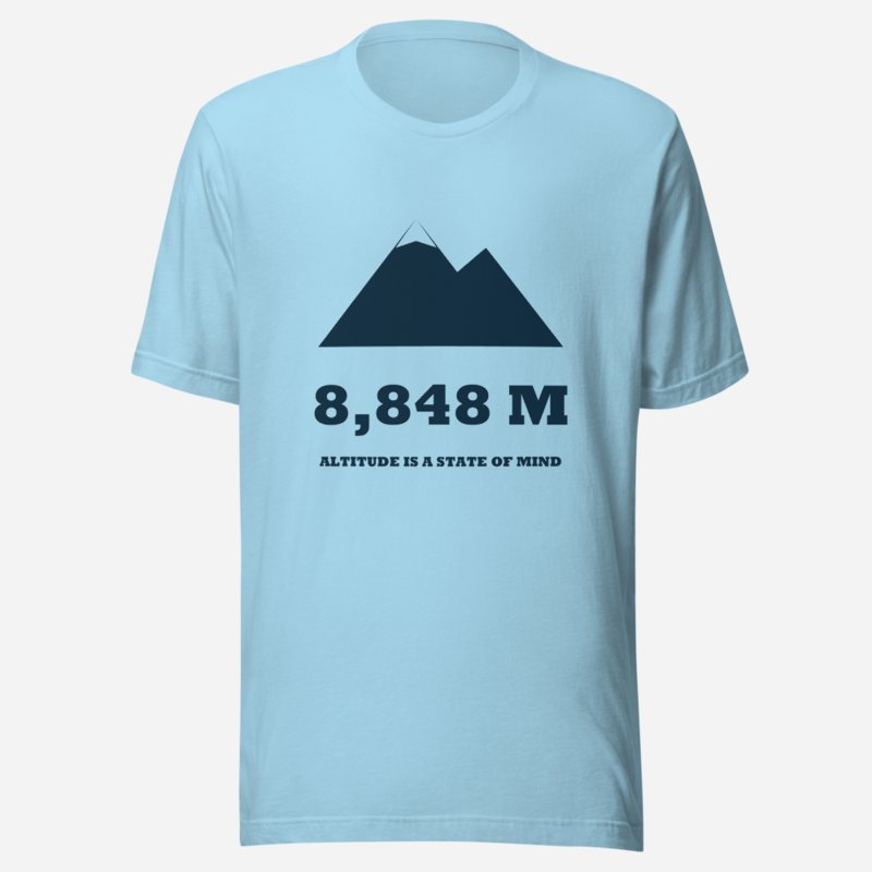 Geographical Effect 8848 Meters Tee Ocean Blue