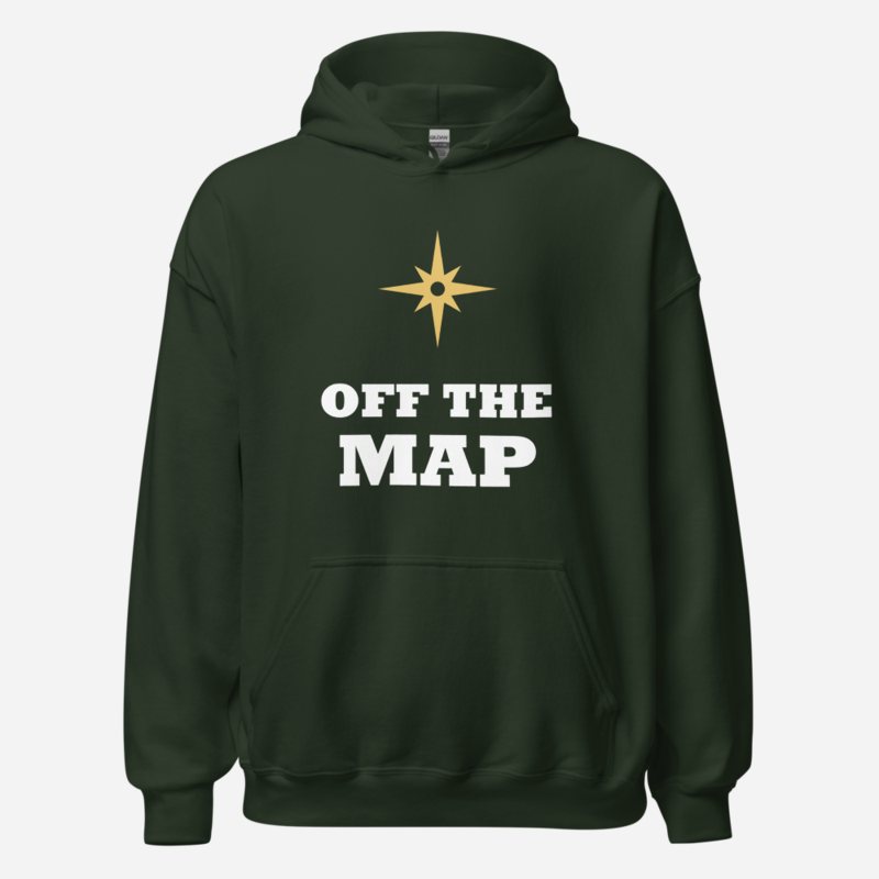 Geographical Effect Off The Map Hoodie in Forest Green