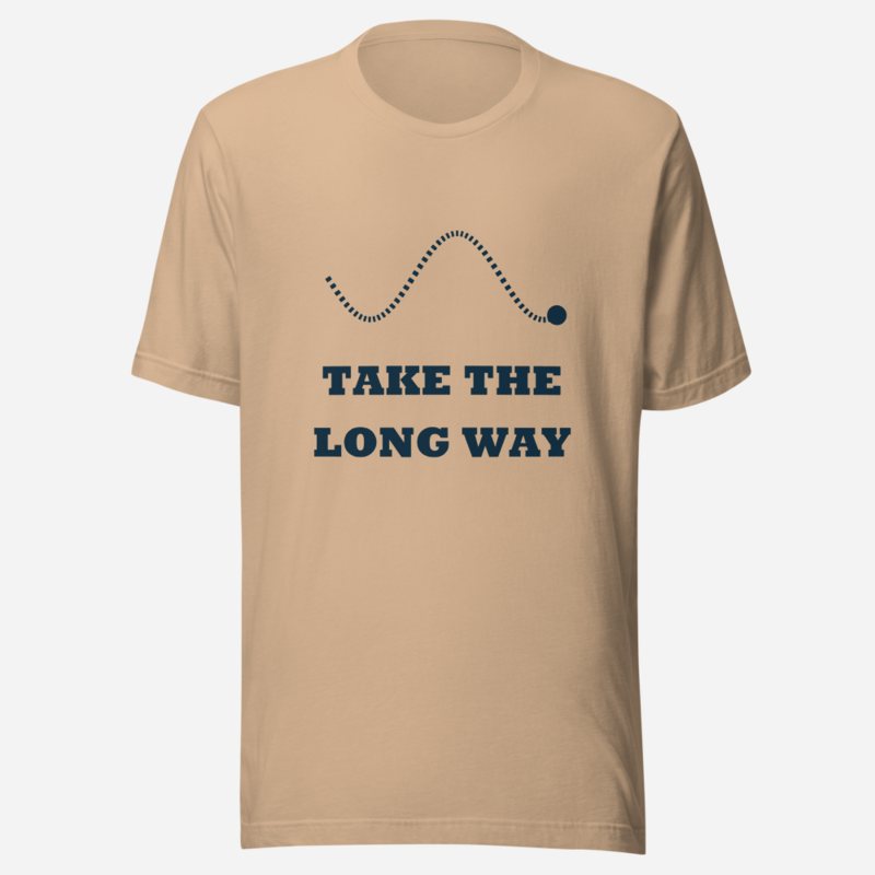 Geographical Effect Take The Long Way Tee in Tan