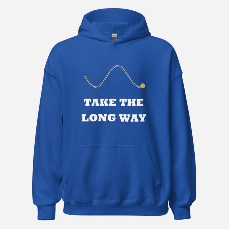 Geographical Effect Take The Long Way Hoodie in Royal