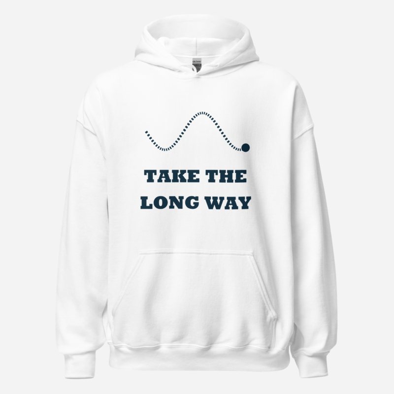 Geographical Effect Take The Long Way Hoodie in White
