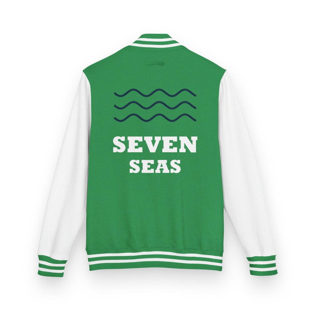 Geographical Effect Seven Seas Varsity Jacket Kelly Green/Arctic White