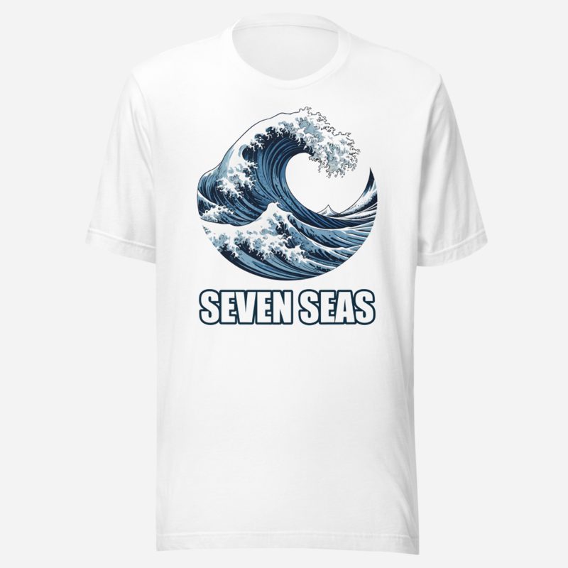 Geographical Effect Seven Seas Wave Tee in White