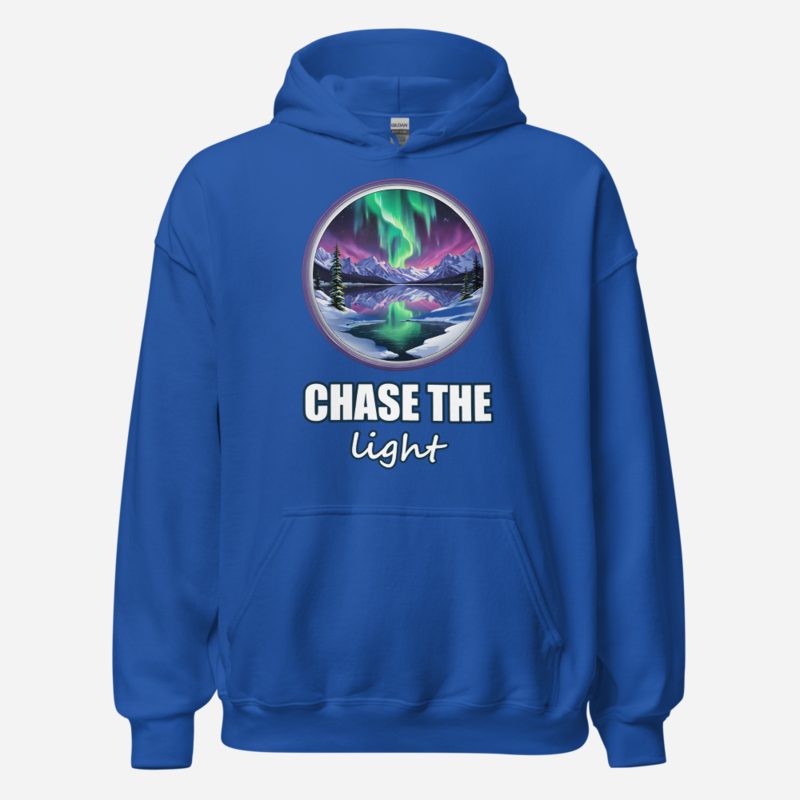 Geographical Effect Chase The Light Aurora Hoodie in Royal