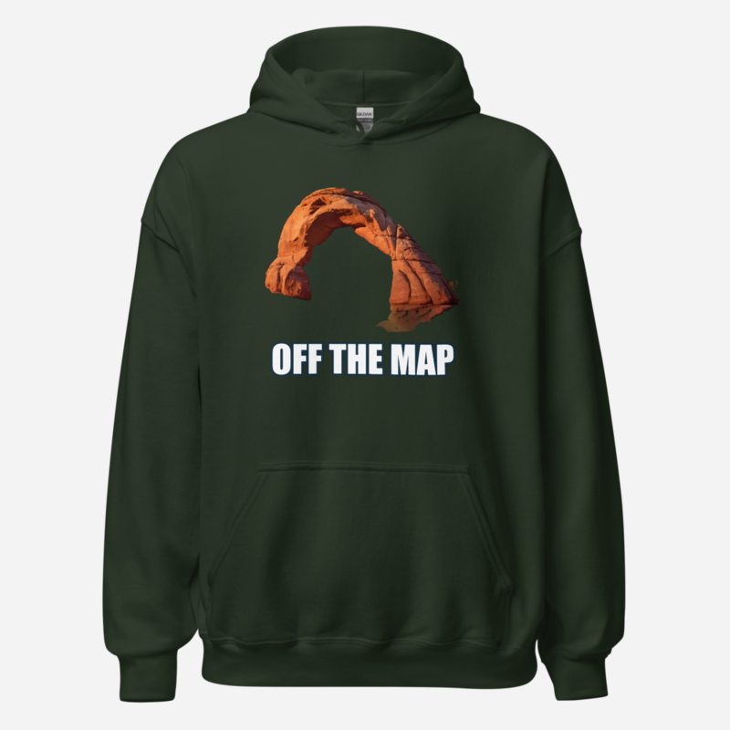 Geographical Effect Off The Map Arch Hoodie Forest Green