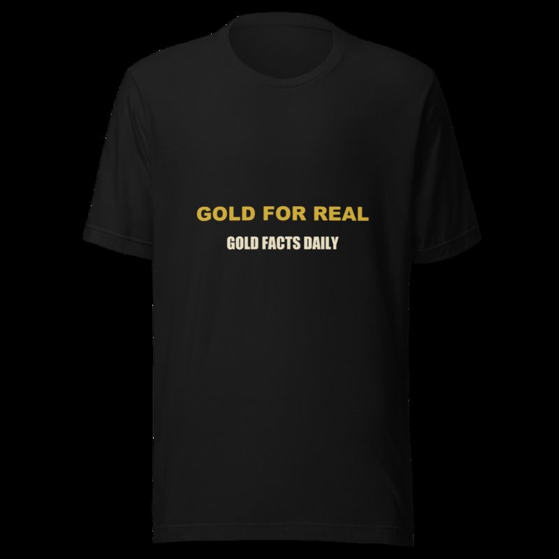 Gold For Real Gold Facts Tee in Black