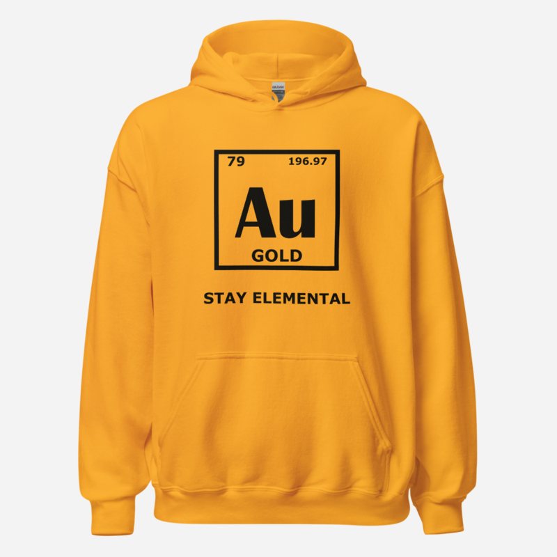 Gold For Real Au 79 Element Hoodie in Gold
