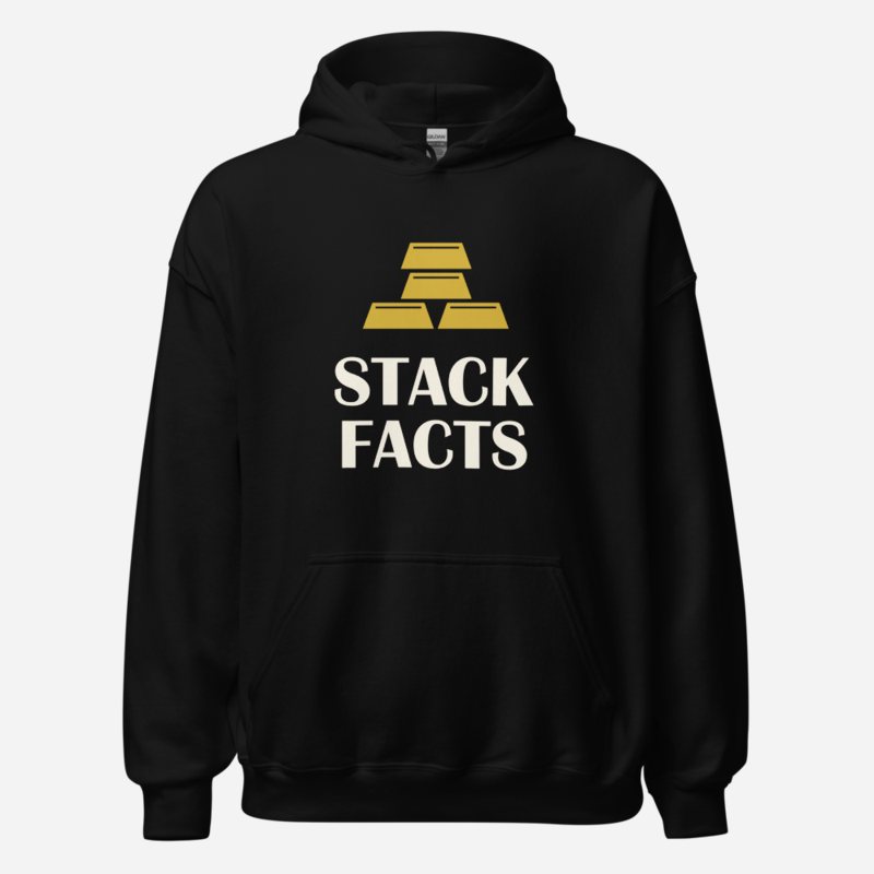 Gold For Real Stack Facts Hoodie in Black