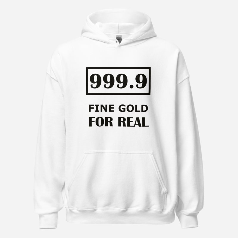 Gold For Real 999.9 Fine Gold Hoodie in White