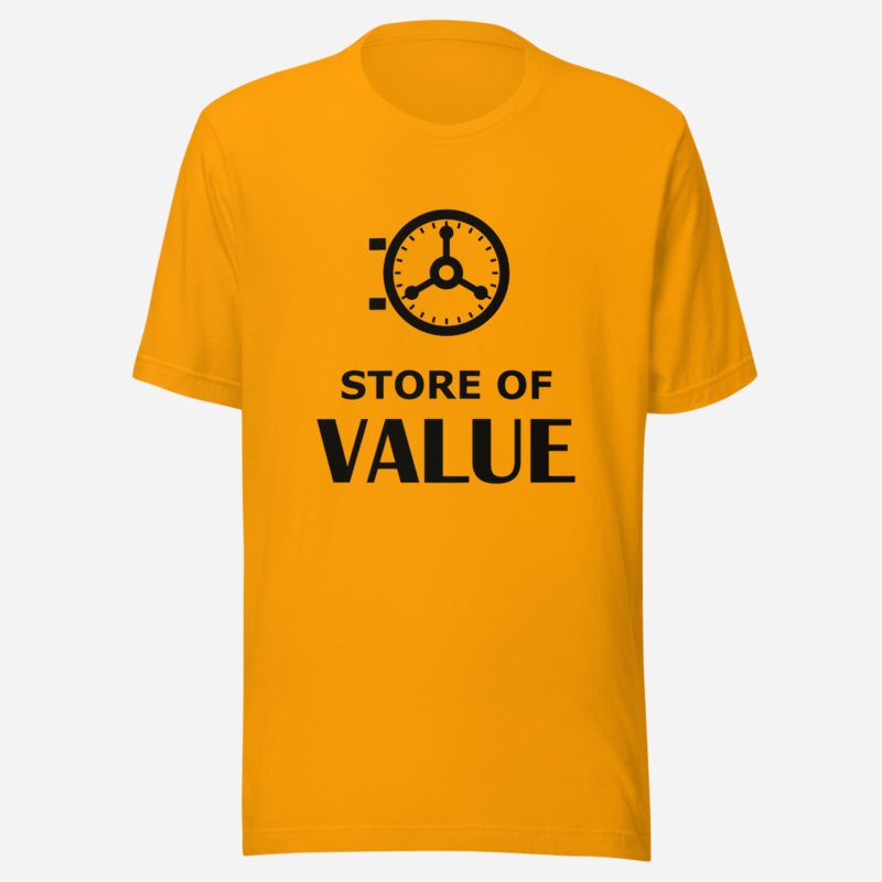 Gold For Real Store Of Value Tee in Gold
