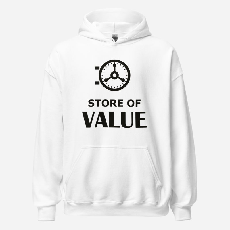 Gold For Real Store Of Value Hoodie in White