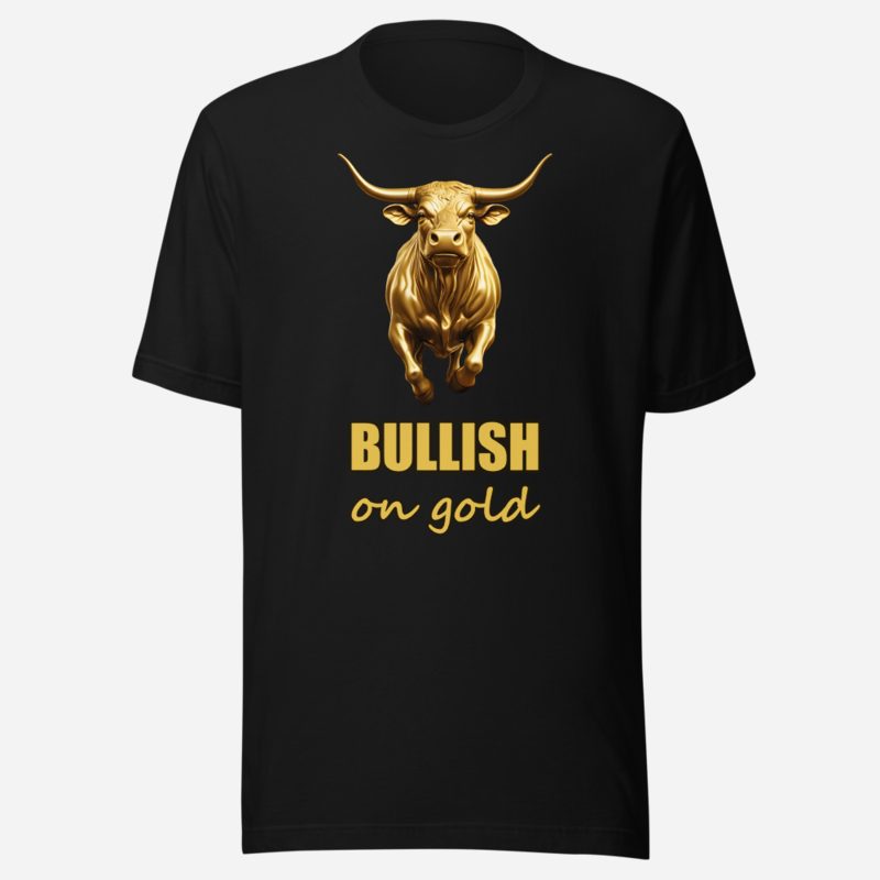 Gold For Real Bullish On Gold Tee in Black