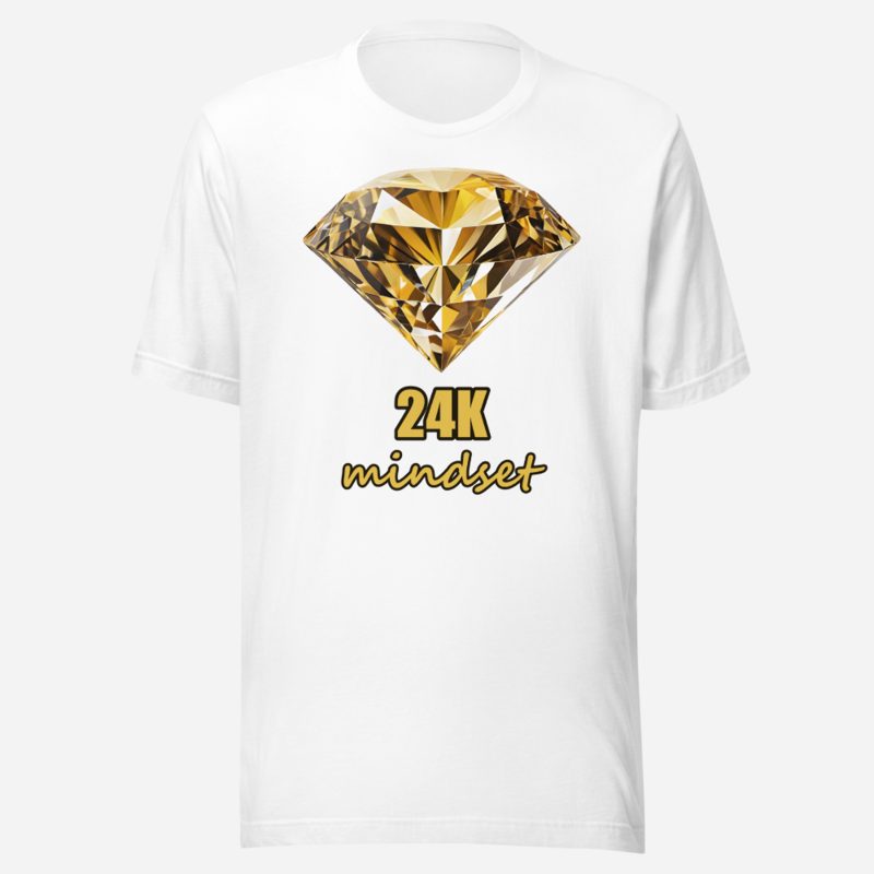 Gold For Real 24K Mindset Diamond Tee in White