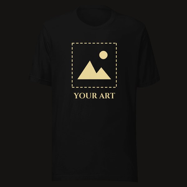 Custom Classic Tee in Black: Upload your own art or logo