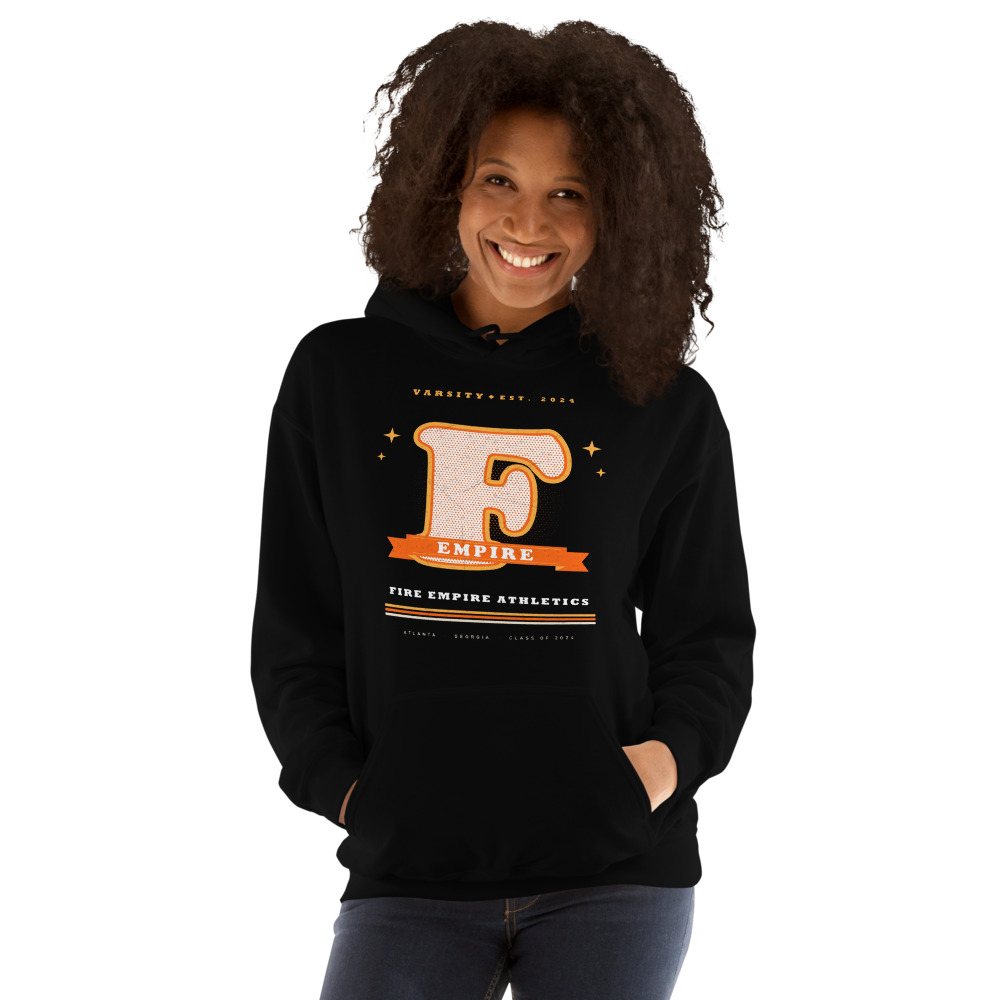 Fire Empire Varsity F Letterman Empire Hoodie Front