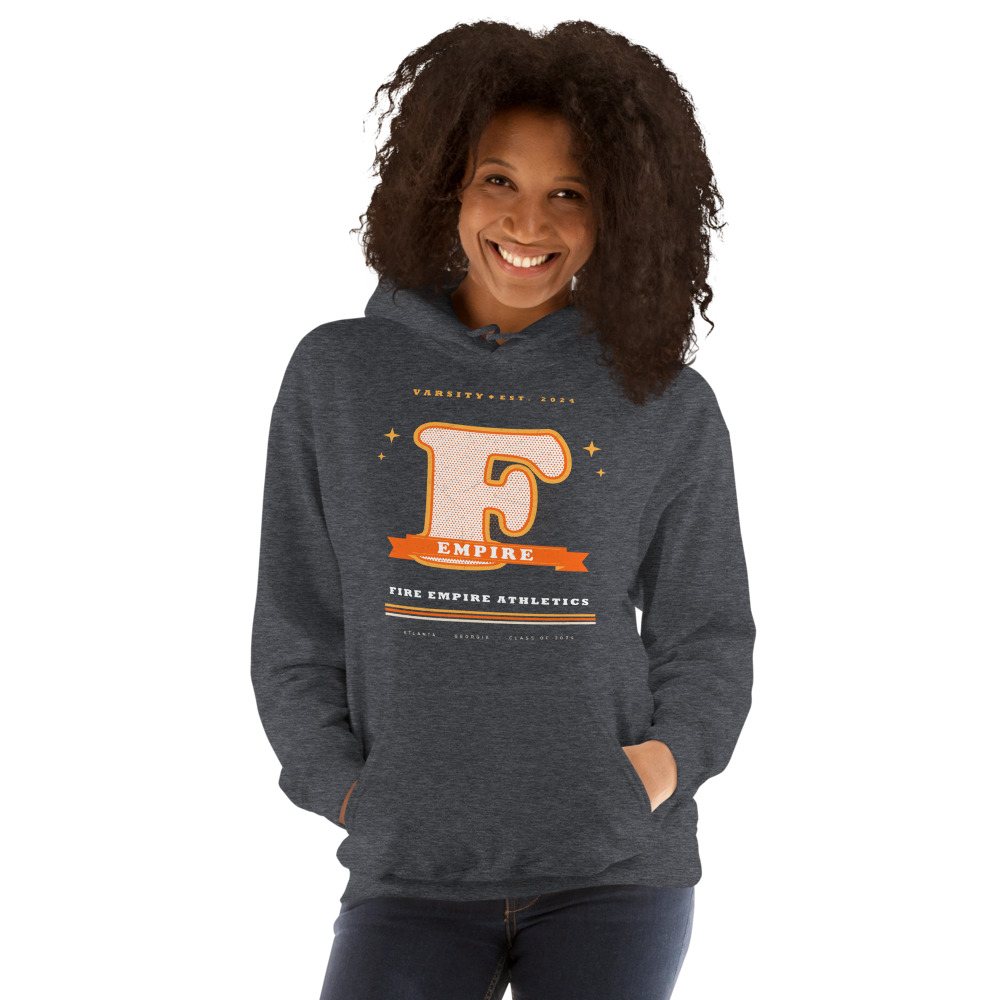 Fire Empire Varsity F Letterman Empire Hoodie Front