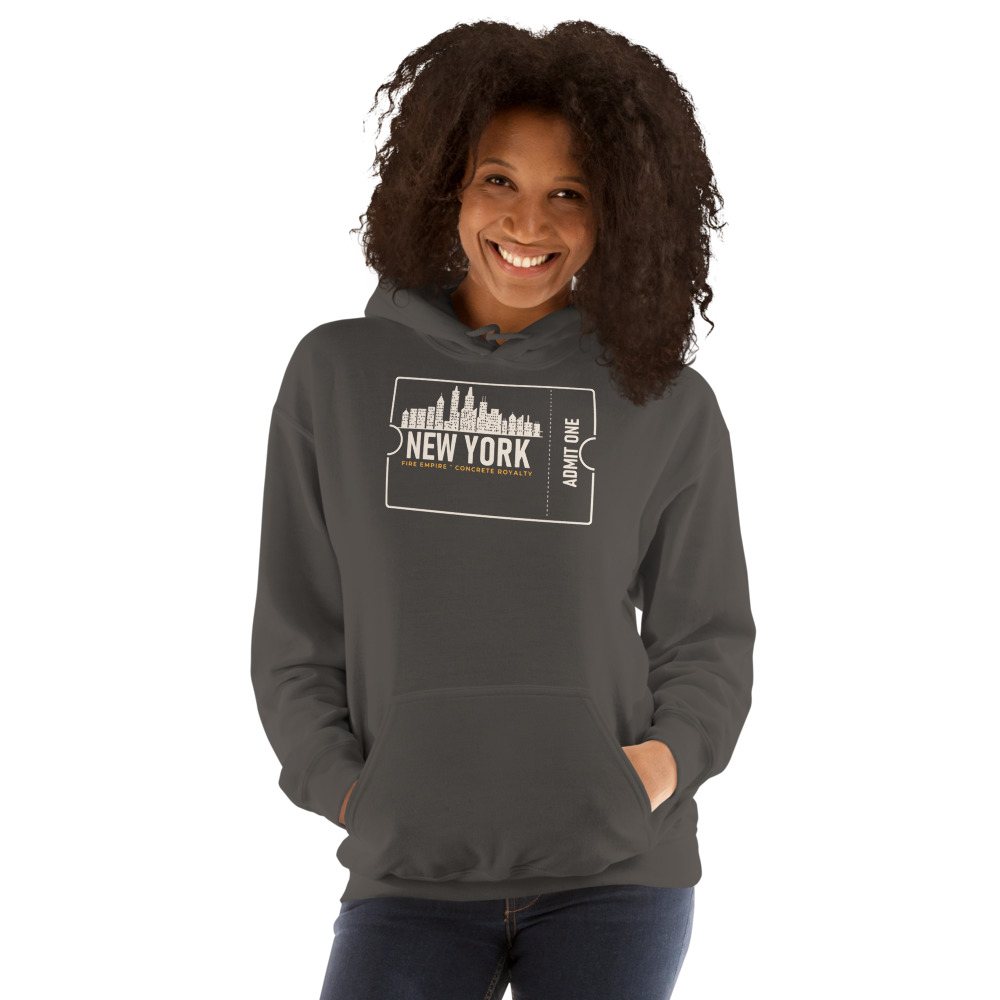 Fire Empire New York Ticket Hoodie Front