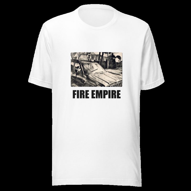 Fire Empire NFT Art Tee - Car Sketch B&W