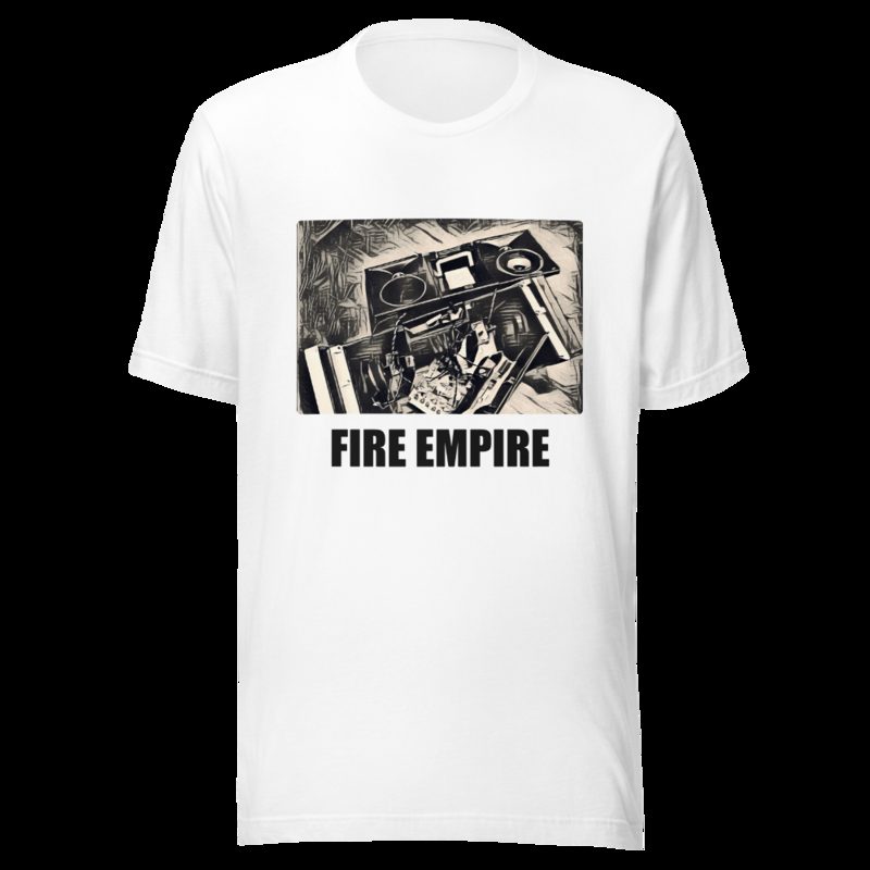Fire Empire Art Tee - Broken Speakers B&W