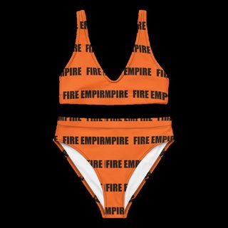 Fire Empire Wordmark Bikini White