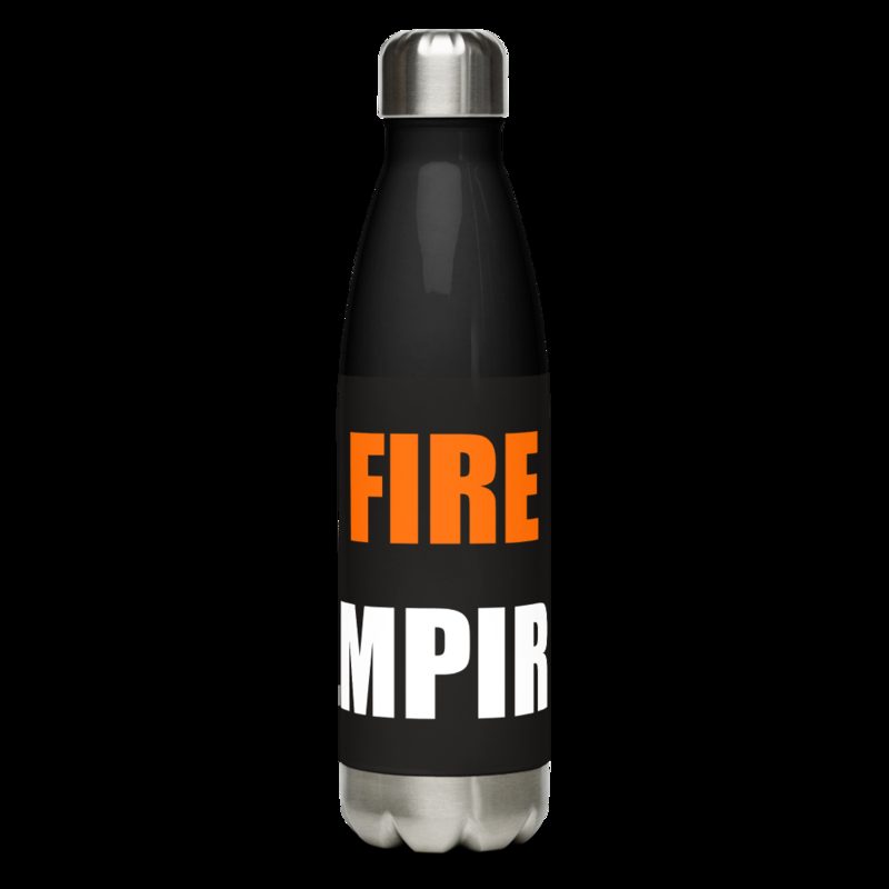Fire Empire Stacked Water Bottle Black