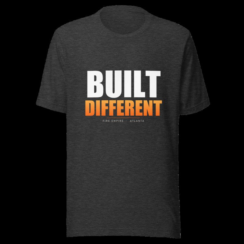 Fire Empire Built Different Tee Dark Grey Heather