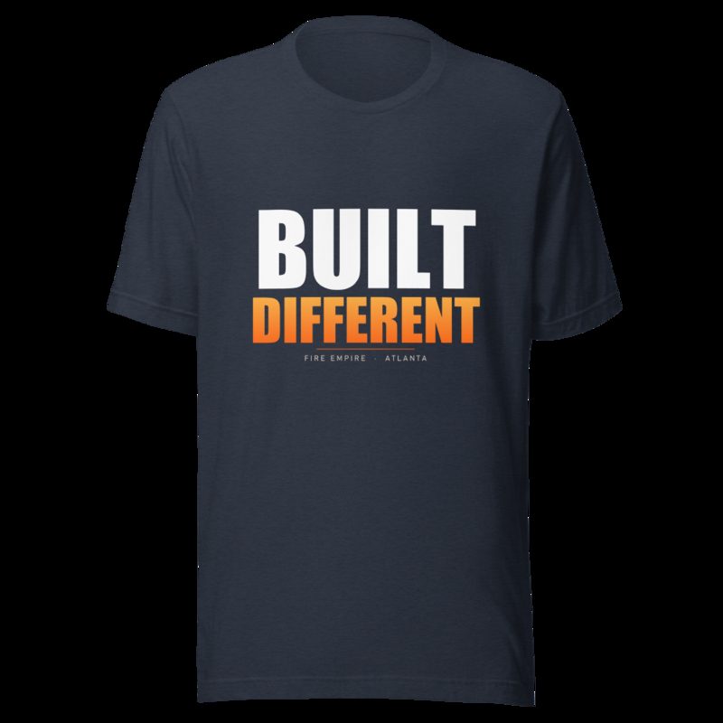 Fire Empire Built Different Tee Heather Navy