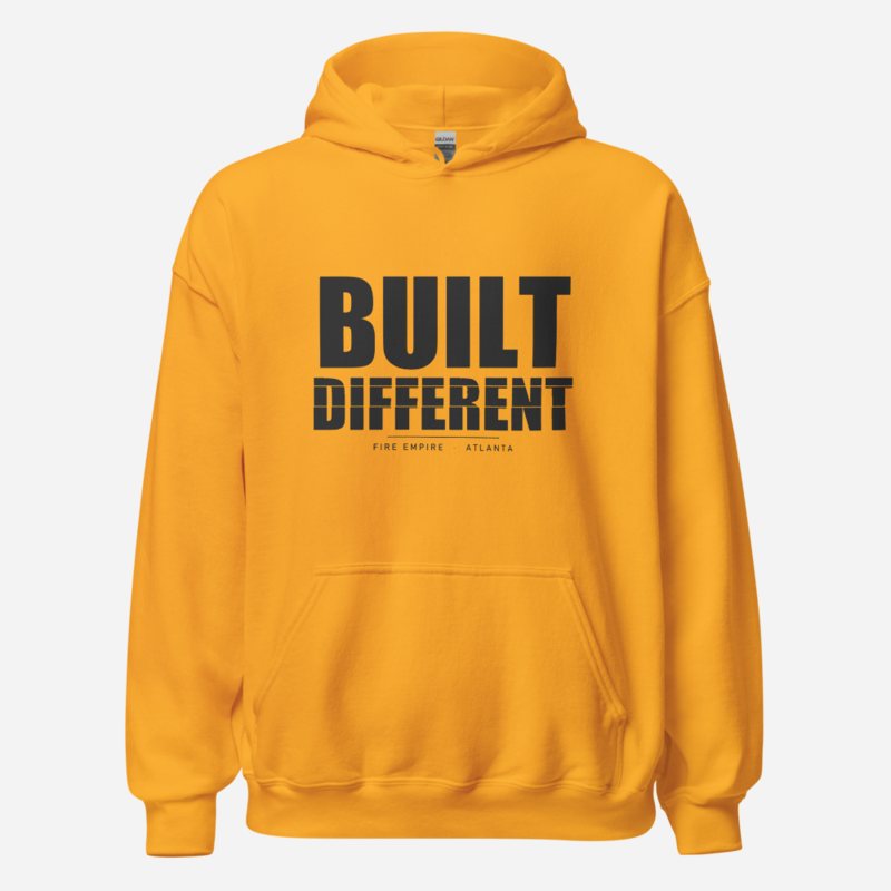 Fire Empire Built Different Hoodie Gold