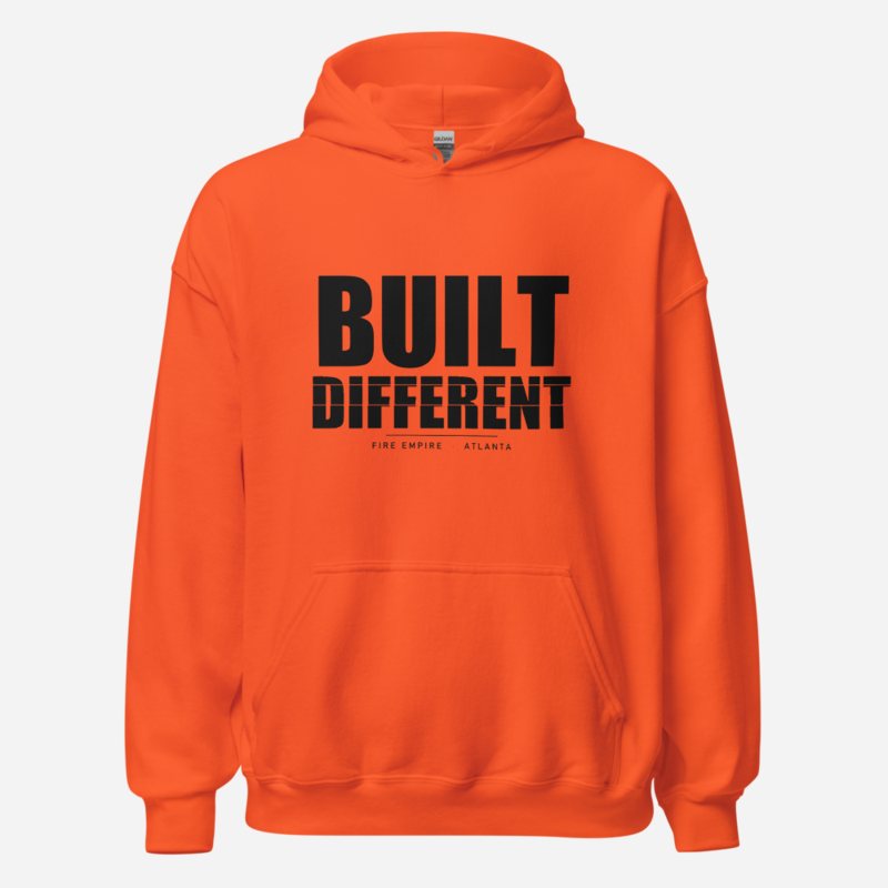 Fire Empire Built Different Hoodie in Orange
