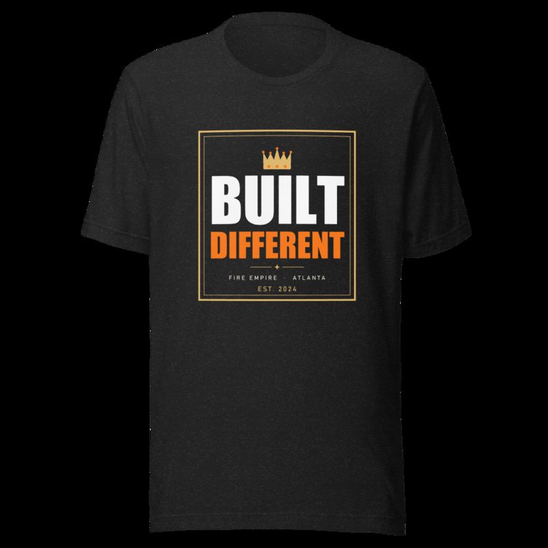 Fire Empire Built Different Lux Tee Black Heather
