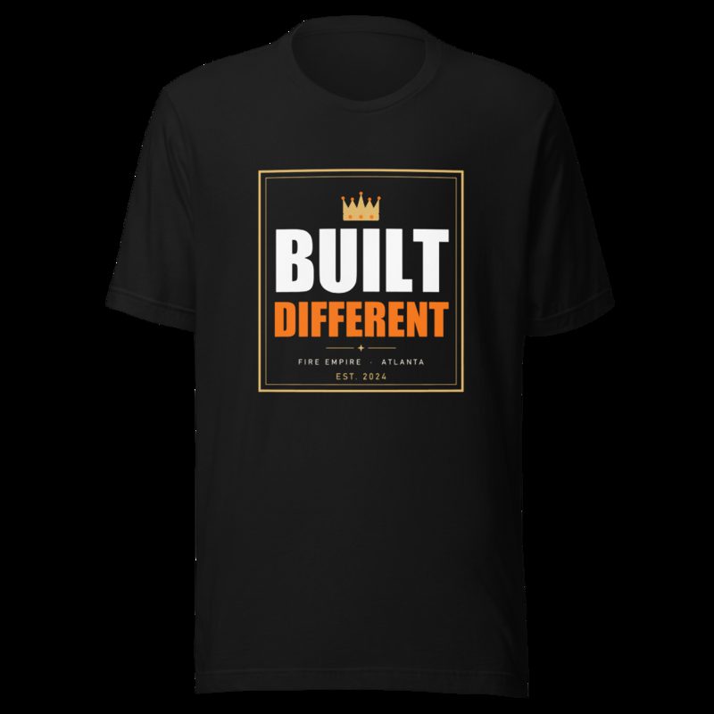 Fire Empire Built Different Lux Tee Black