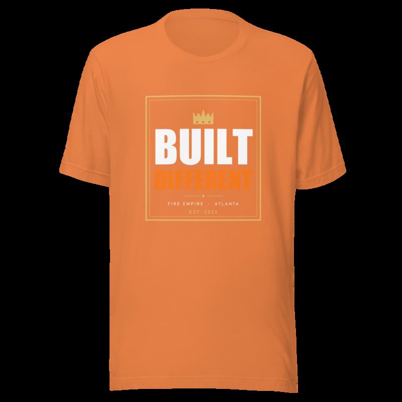 Fire Empire Built Different Lux Tee Burnt Orange