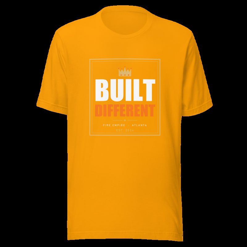 Fire Empire Built Different Lux Tee Gold