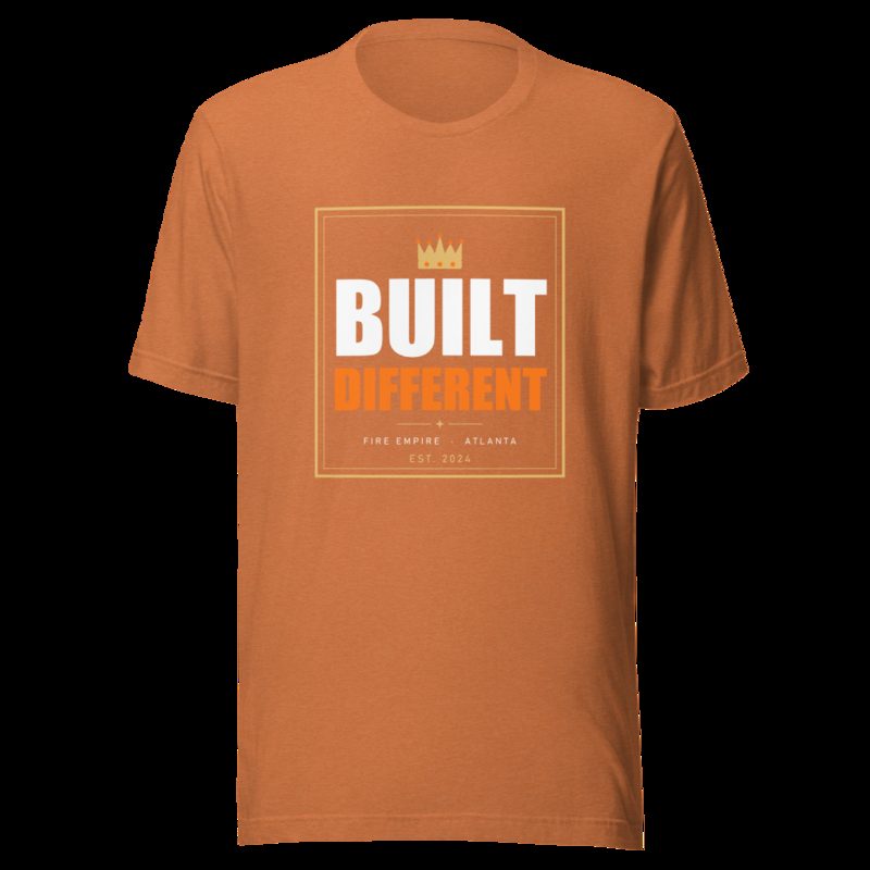 Fire Empire Built Different Lux Tee Heather Autumn