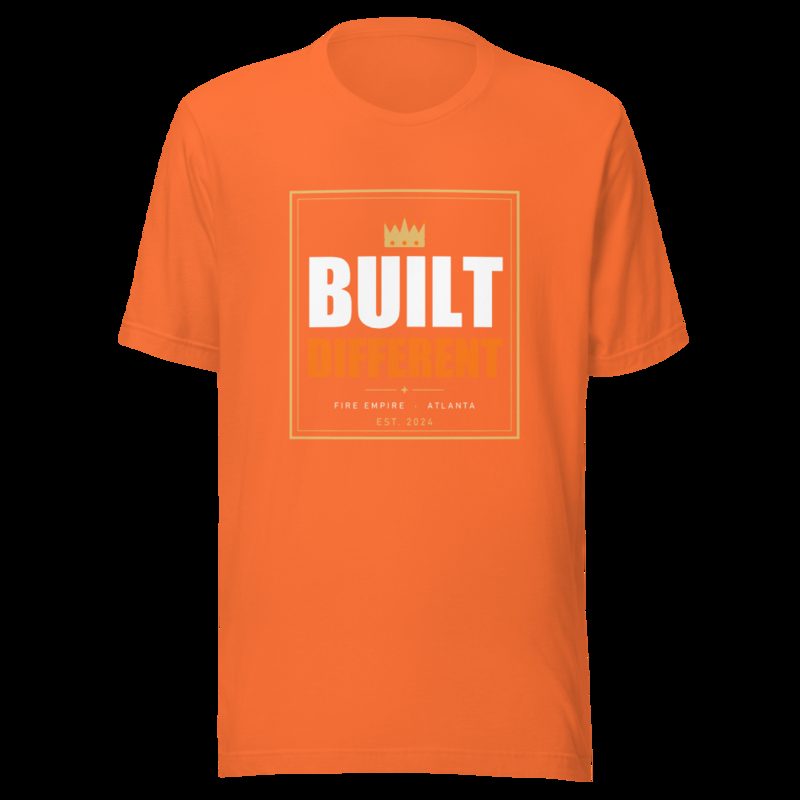Fire Empire Built Different Lux Tee Orange