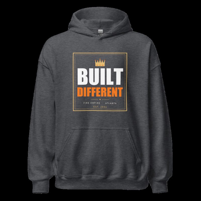 Fire Empire Built Different Lux Hoodie Dark Heather