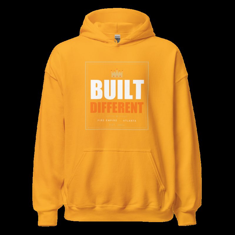 Fire Empire Built Different Lux Hoodie Gold