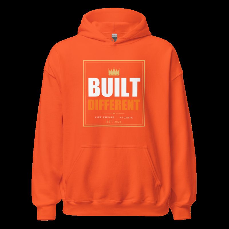 Fire Empire Built Different Lux Hoodie Orange