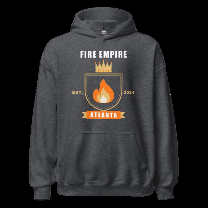 Fire Empire Atlanta Crest Lux Hoodie Dark Heather