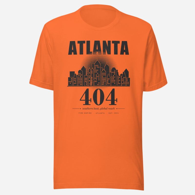 Fire Empire Atlanta 404 Skyline Empire Tee in Orange