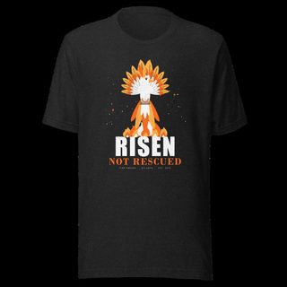 Fire Empire Risen Not Rescued Empire Tee Black Heather