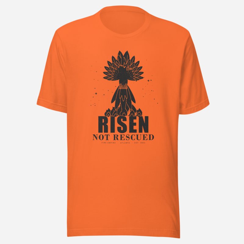 Fire Empire Risen Not Rescued Empire Tee in Orange