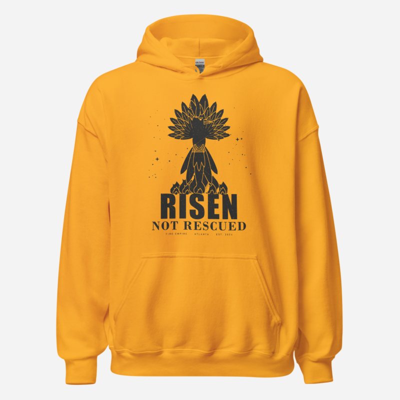 Fire Empire Risen Not Rescued Empire Hoodie in Gold