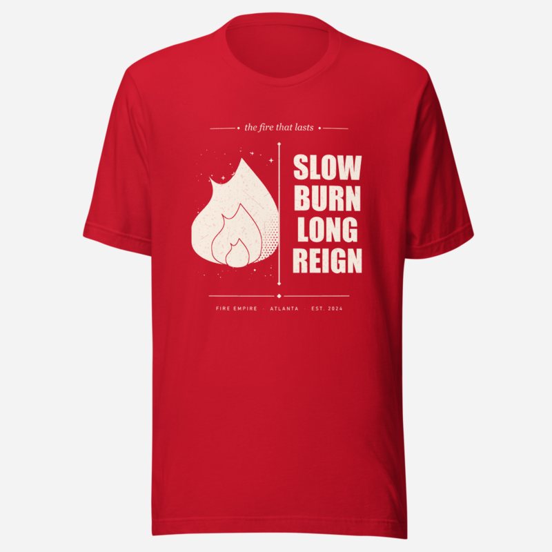 Fire Empire Slow Burn Long Reign Empire Tee in Red