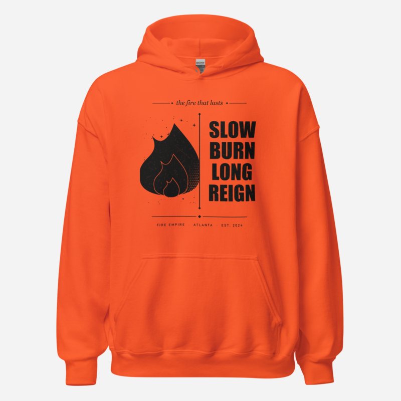 Fire Empire Slow Burn Long Reign Empire Hoodie in Orange
