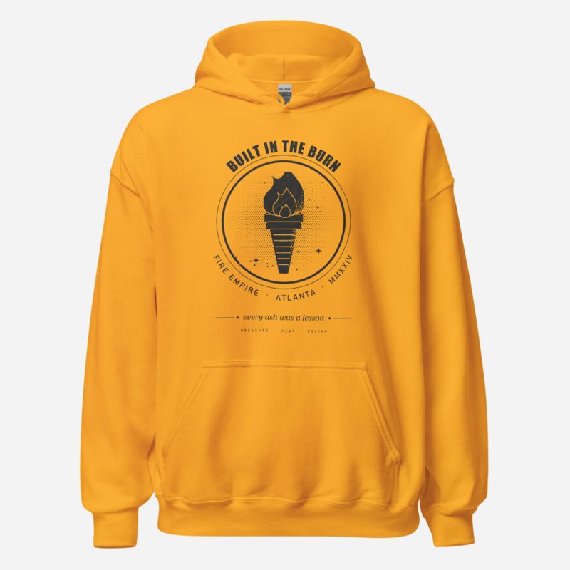 Fire Empire Built In The Burn Empire Hoodie in Gold