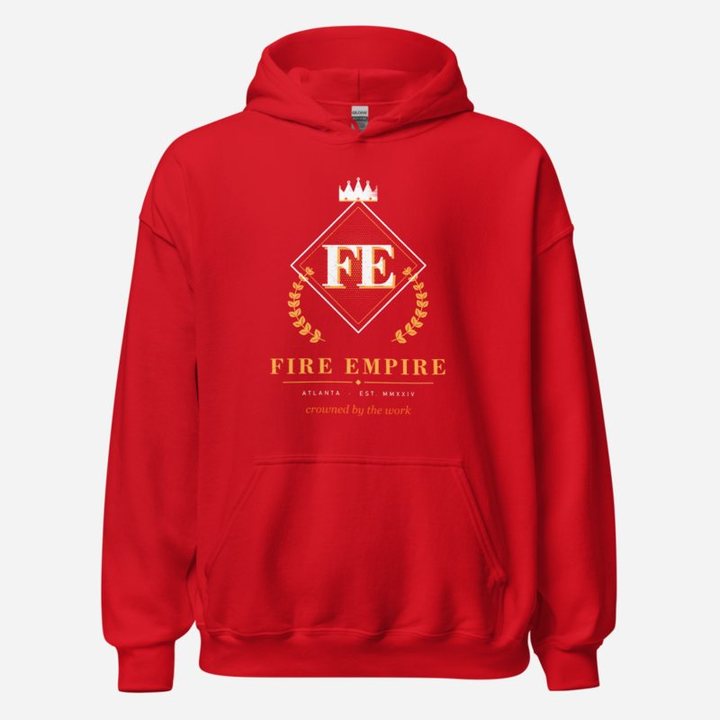 Fire Empire Royal Monogram Empire Hoodie in Red