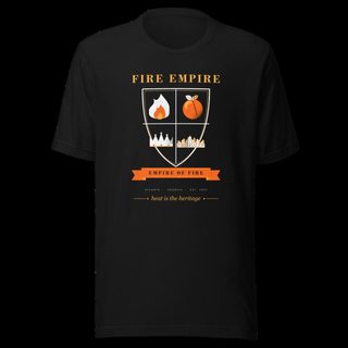 Fire Empire Empire Of Fire Shield Empire Tee Black